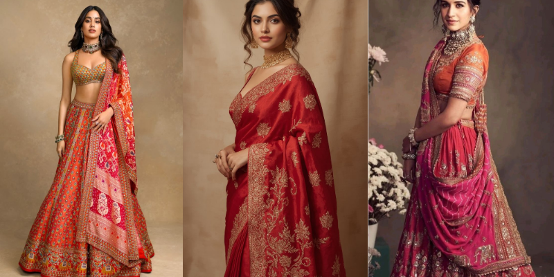 Celebrity-Inspired Bridal Sarees & Lehengas to Recreate This Wedding Season